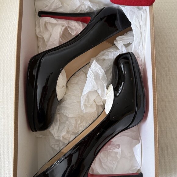 Christian Louboutin New Simple 120 Black Patent Leather Heels - Picture 14 of 15